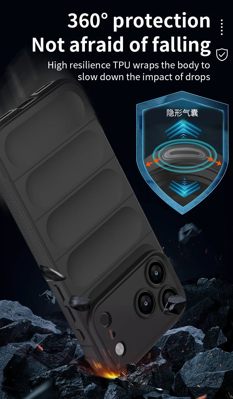 Shockproof Soft Skin Case Phone Cover For iPhone 17 Air 16E 16 15 14 13 12 11 Pro Max Plus Liquid Silicon Protective Coque