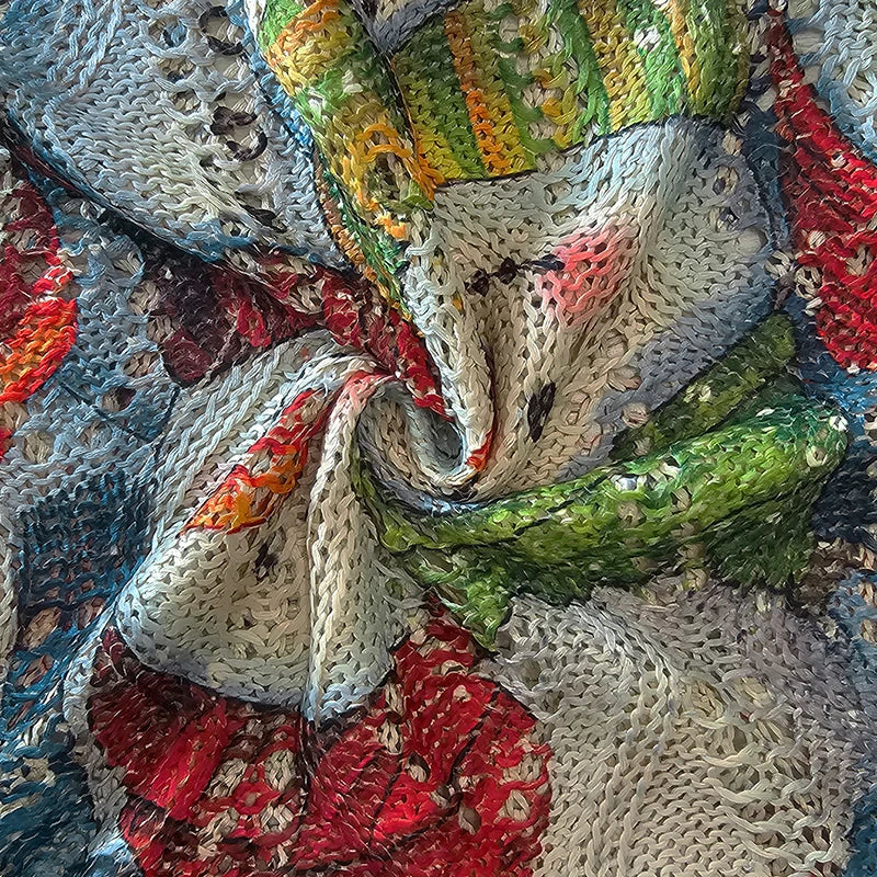 New Santa Claus Snowman Print Sweater Women O Neck Long Sleeve Christmas Sweaters For Women Fashion Hollow Out Knitted Jumper