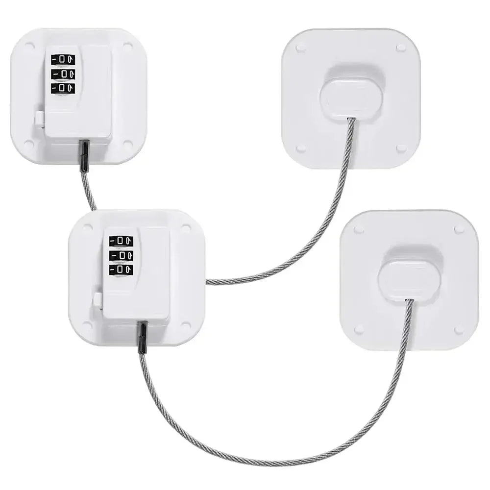 Refrigerator Door Lock, Child Proof Fridge Door Lock for Kitchen Freezer, Cabinets and Drawers, Air Oven Air Fryer, Closets