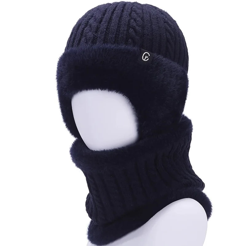 Knitted Hat Winter Elderly Hat for Women Winter Mom Warm Hat for Men Ear Protection Middle-Aged and Elderly