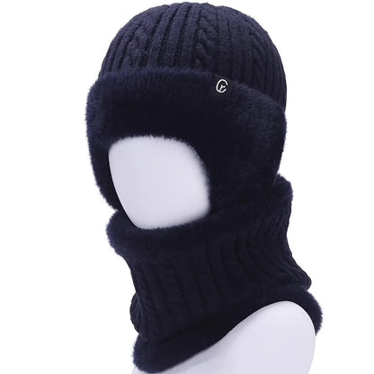 Knitted Hat Winter Elderly Hat for Women Winter Mom Warm Hat for Men Ear Protection Middle-Aged and Elderly