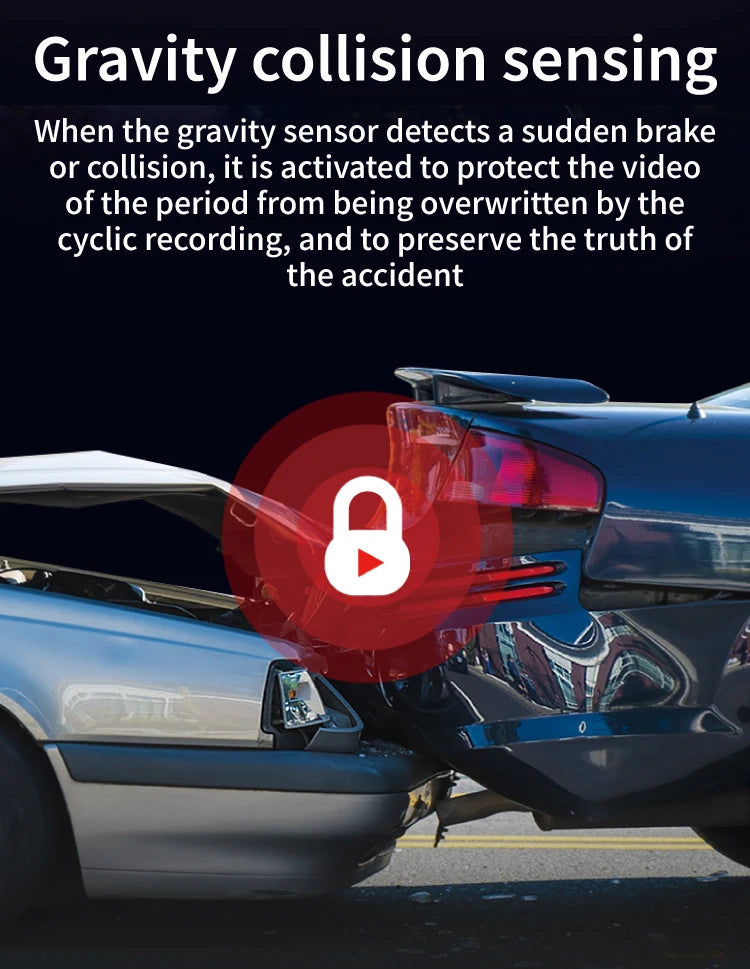 3Lens Car Dvr HD 1080P Dash Cam Front Inside Rear Wide Angle Night Vision G-sensor Loop Recording Camera Vehicle Accessories