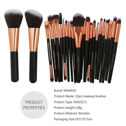 3/13/22pcs Professional Makeup Brushes Tools Set Make Up Brush Tools Kits for Eyeshadow Eyeliner Cosmetics Brushes Maquiagem