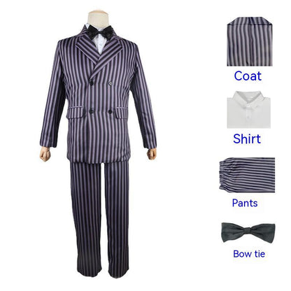 Wednesday Father Halloween Striped Costume