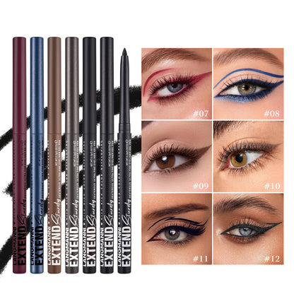 Colorful Gel Glitter Eyeliner Pencils Waterproof & Smudgeproof For Party, Halloween, Cosplay Makeup 12 Vibrant Shades