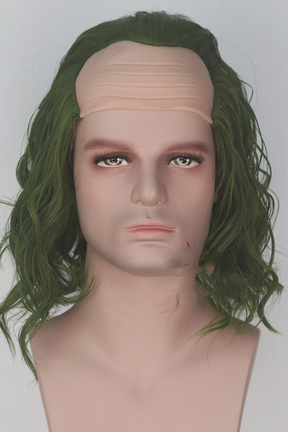 Simulation Scalp Green Short Curly Hair Anime