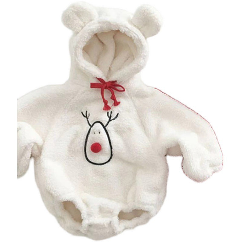Christmas Hooded Romper Long Sleeve