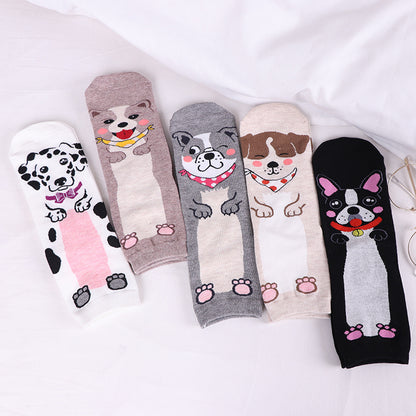 Women's Fashion Cartoon Animal Pattern Mid Tube Socks
