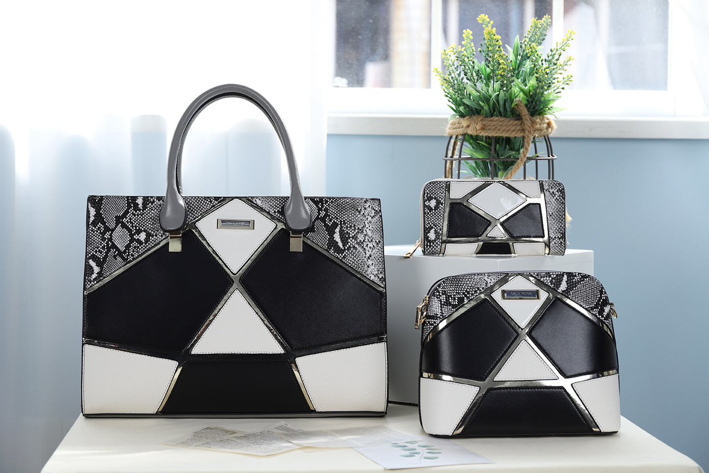 Women's Fashion Trend Splicing One Shoulder Diagonal Bag