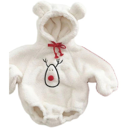 Christmas Hooded Romper Long Sleeve