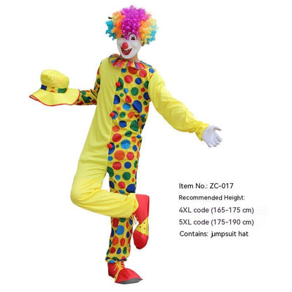 Halloween Adult And Children Clown Costume Stage Suit